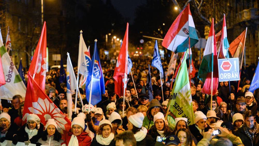 "Проплаченные Соросом бунты добрались до Венгрии" : В Будапеште митингующие сплотились на улицах