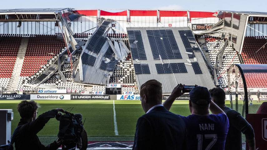 В Нидерландах обрушилась крыша на стадионе, где должен был играть украинский клуб