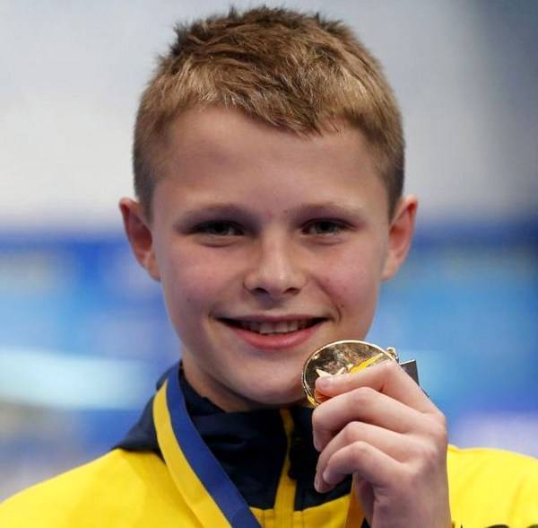13-річний украънськый спортсмен Олексій Середа виграв золото на чемпіонаті Європи зі стрибків у воду