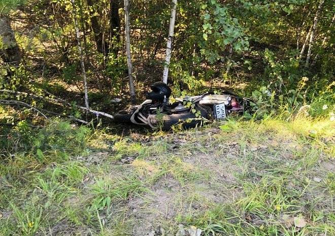 В Касимовском районе мотоциклист улетел в кювет