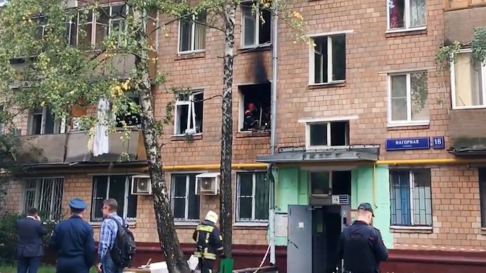 Появилось видео с места взрыва в доме на Нагорной