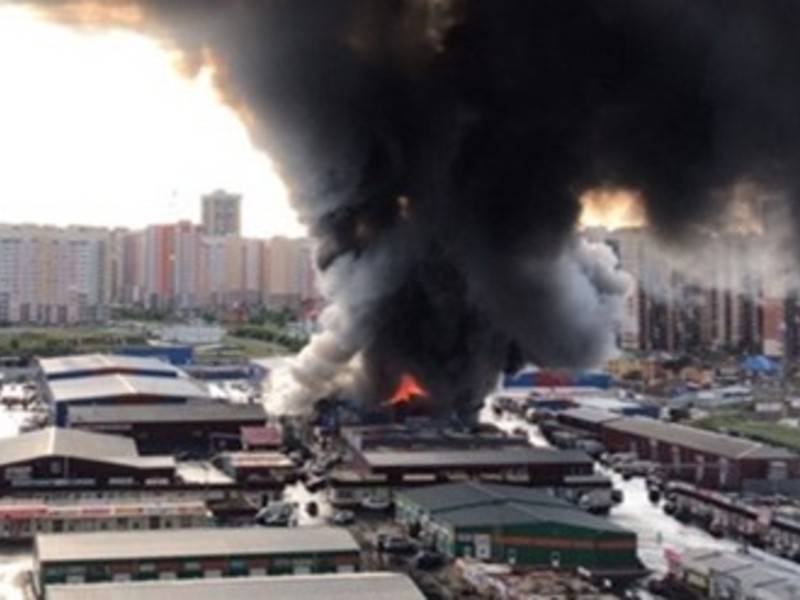 Рынок загорелся в Красноярске