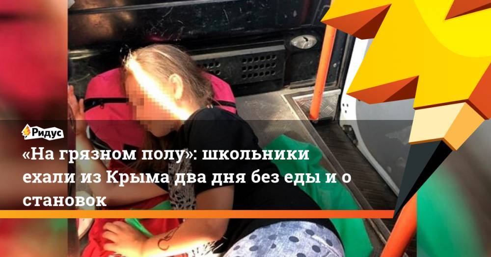 «На&nbsp;грязном полу»: школьники ехали из&nbsp;Крыма два дня без еды и&nbsp;остановок. Ридус