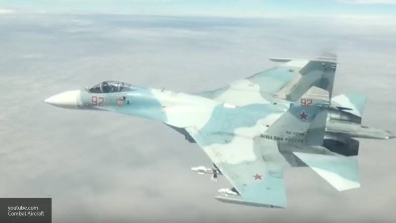 Появилось видео, как российские Су-25 оттеснили истребитель НАТО от самолета Шойгу