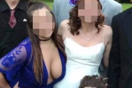 Глубокое декольте подружки невесты возмутило пользователей сети