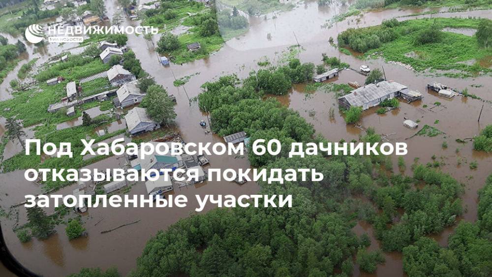 Под Хабаровском 60 дачников отказываются покидать затопленные участки