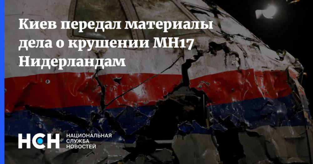 Киев передал материалы дела о крушении МН17 Нидерландам