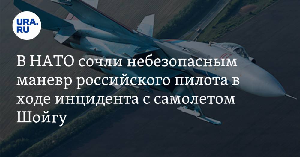В НАТО сочли небезопасным маневр российского пилота в ходе инцидента с самолетом Шойгу — URA.RU