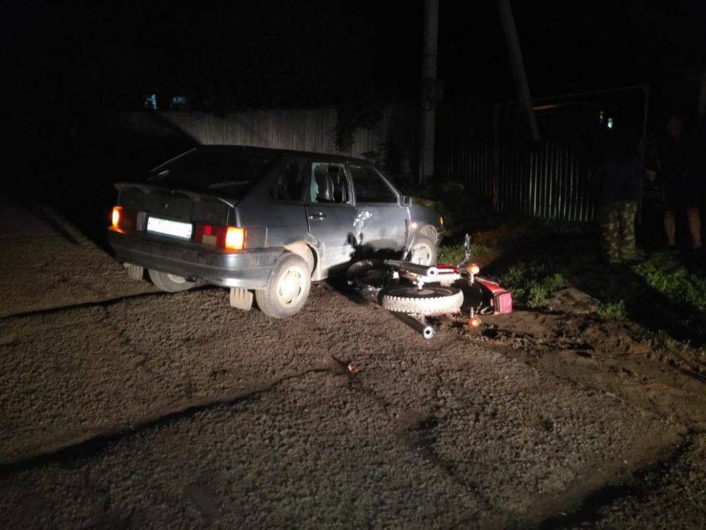 Пьяный мотоциклист попал под колеса авто в Глазовском районе