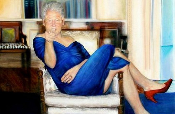 В доме миллиардера-педофила обнаружили портрет Билла Клинтона в женской одежде
