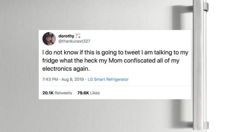 Пост девочки-подростка, писавшей твиты со своего умного холодильника, стал вирусным. Скорее всего, это фейк — а она даже не девочка-подросток