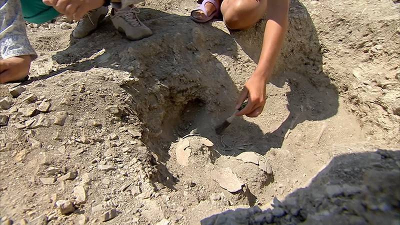 Археологи нашли в Крыму древнюю надгробную плиту (видео)