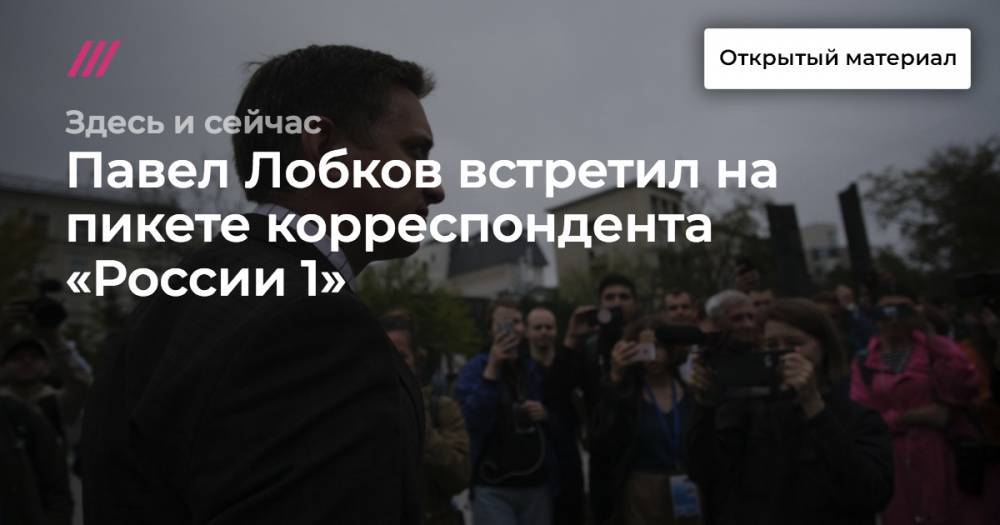 «К вам агрессию никто не проявляет» — «Клоунада это не агрессия»: Павел Лобков встретил на пикете корреспондента «России 1»