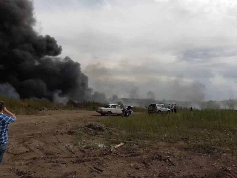Пожар на мазутном озере в Самаре потушен