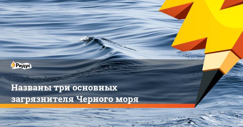 Названы три основных загрязнителя Черного моря. Ридус
