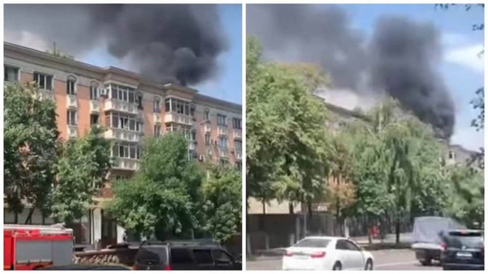 Пятиэтажный дом загорелся в центре Алматы: названы причины пожара