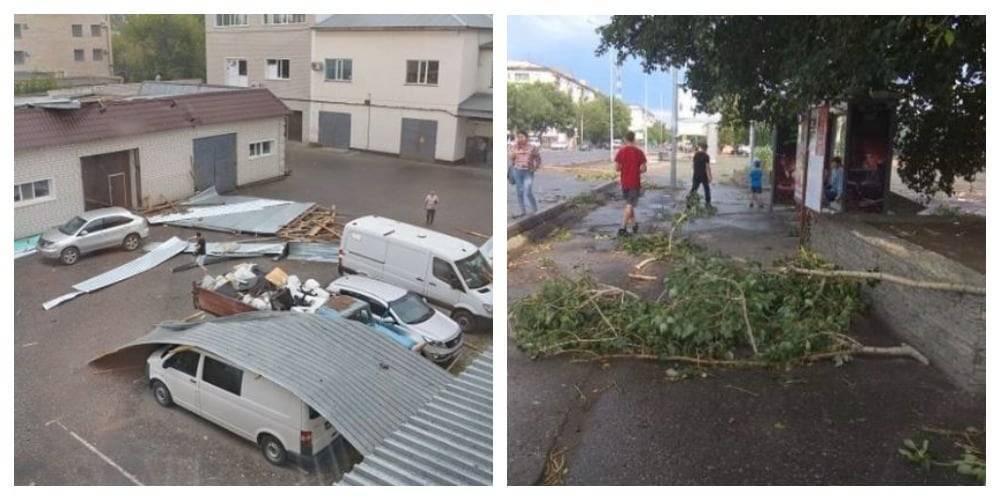 10-минутный ураган повалил деревья и сорвал крыши в Павлодаре (фото, видео)