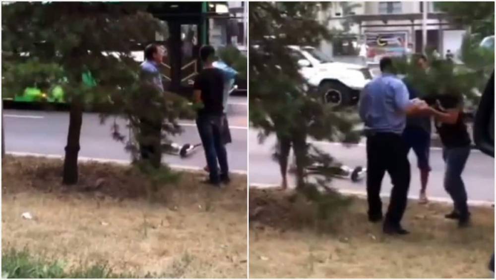 Еще один конфликт самокатчика и водителя автобуса попал на видео в Алматы