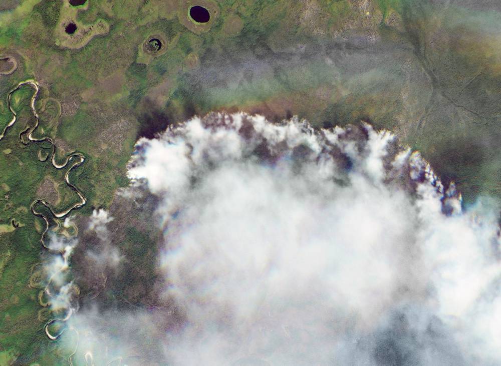 «Роскосмос» опубликовал снимки лесных пожаров в Сибири и на Дальнем Востоке