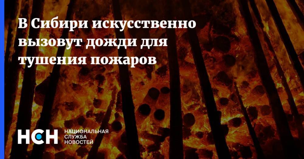 В Сибири искусственно вызовут дожди для тушения пожаров