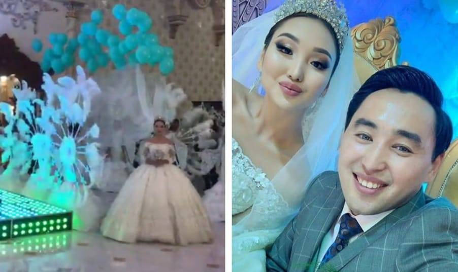 Невеста в необычном наряде удивила гостей тоя в Шымкенте (видео)