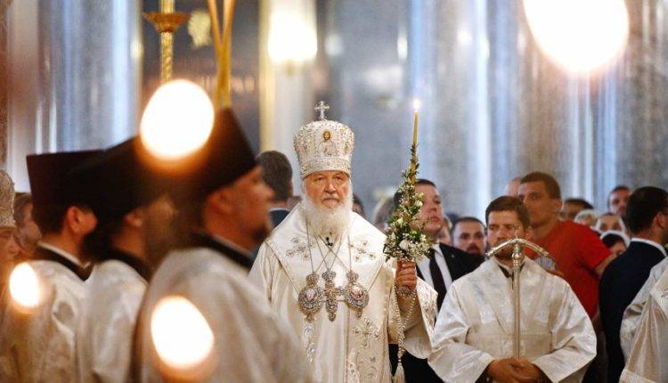 Патриарх Кирилл возглавил божественную литургию в Спасо-Преображенском соборе