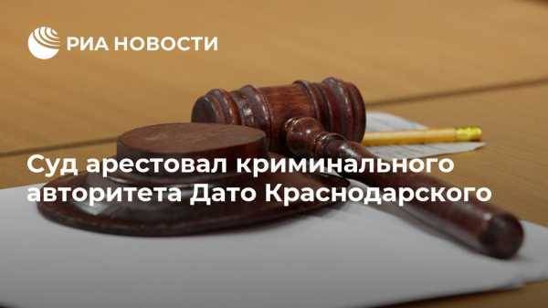 Суд арестовал криминального авторитета Дато Краснодарского