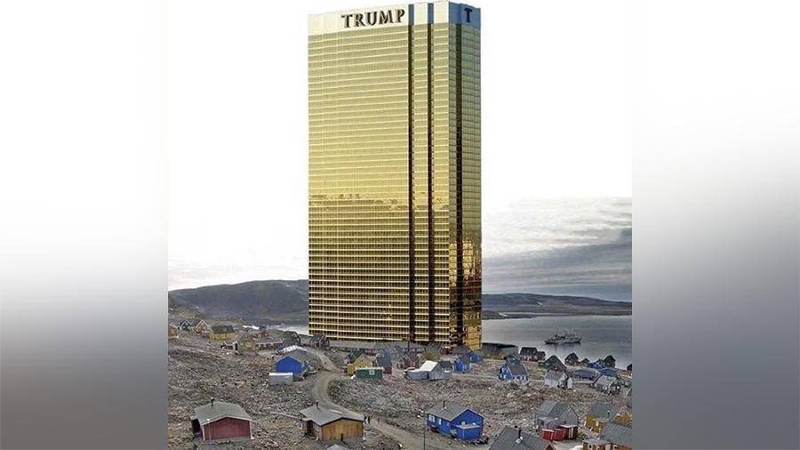 Трамп выложил фото с небоскребом Trump Tower в Гренландии