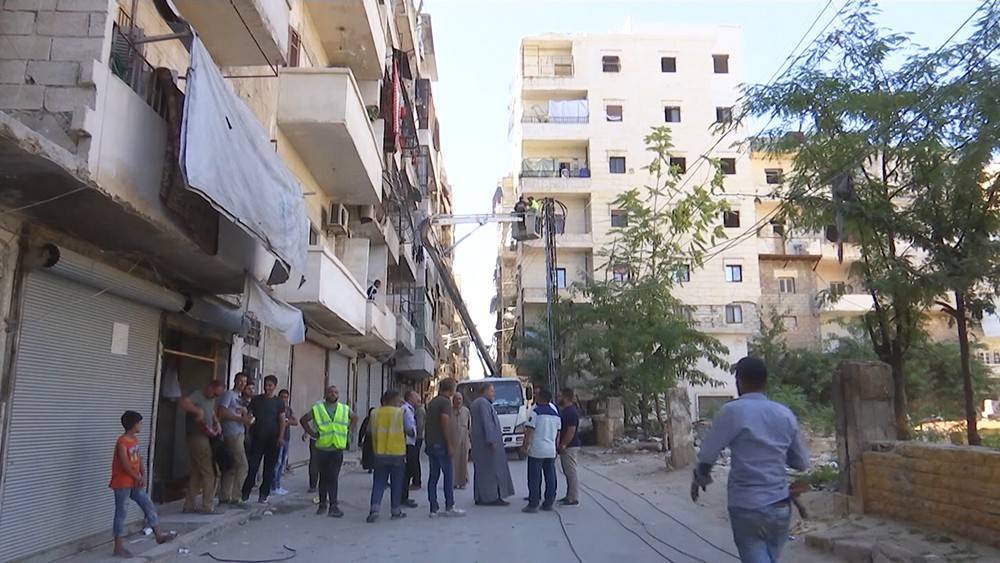 В Алеппо восстанавливают электроснабжение