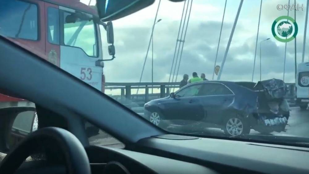 Три автомобиля столкнулись на ЗСД в Петербурге