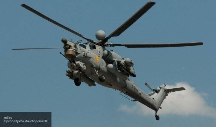 На видео попала охота на боевиков Ми-28Н ВКС РФ в Латакии
