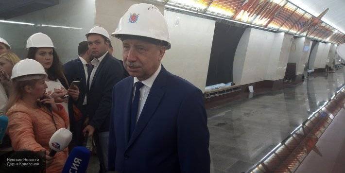 Беглов оценил готовность станций Французского радиуса петербургского метрополитена