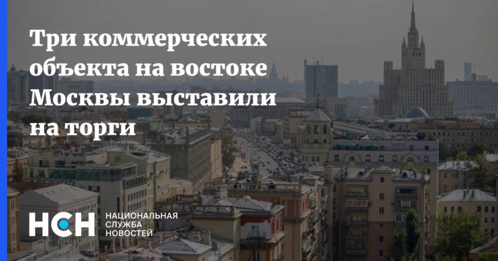 Три коммерческих объекта на востоке Москвы выставили на торги