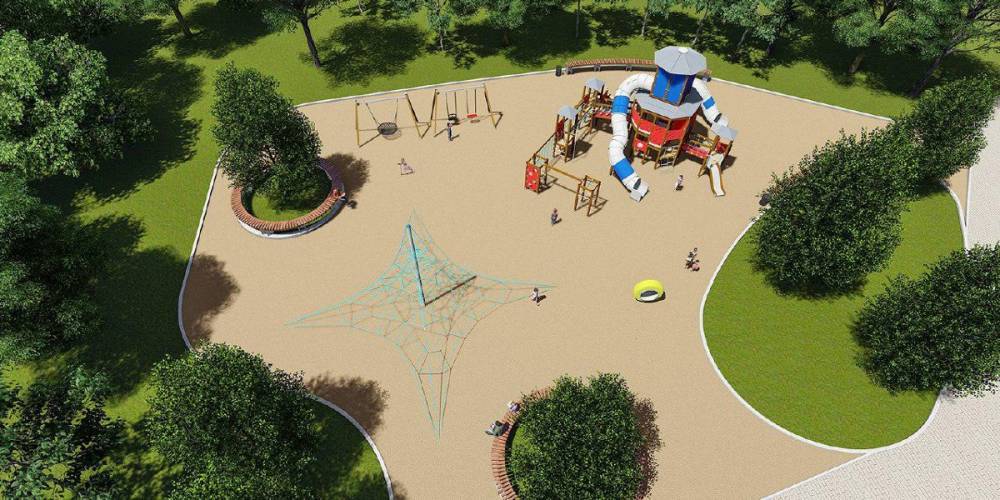 Благоустройство детских игровых зон началось в парке "Дубки"