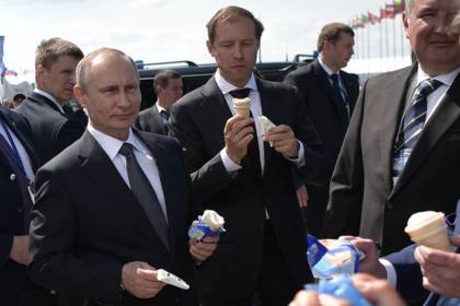 Отведанное Путиным мороженое подорожало