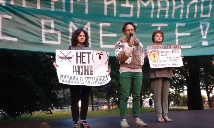 Сейчас в Москве проходит митинг против выделения территорий Измайловского леса под капитальное строительство