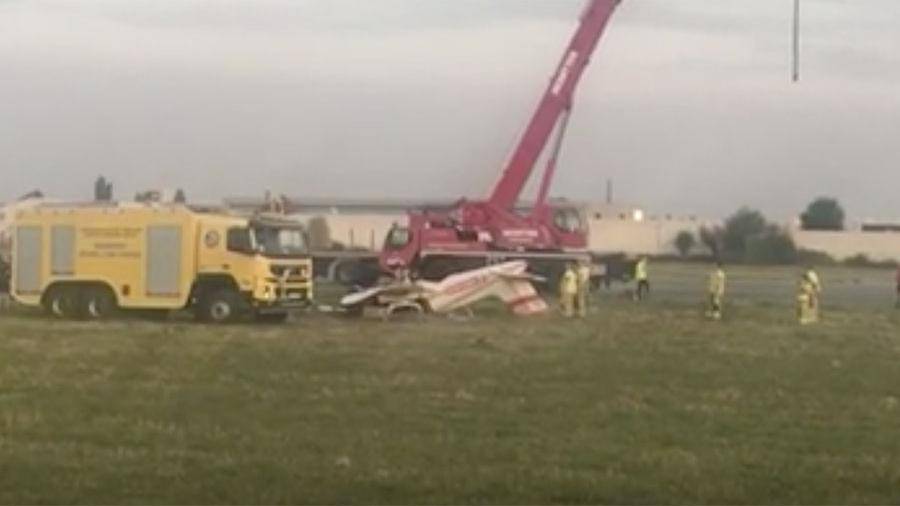 Небольшой самолет рухнул на бельгийском аэродроме