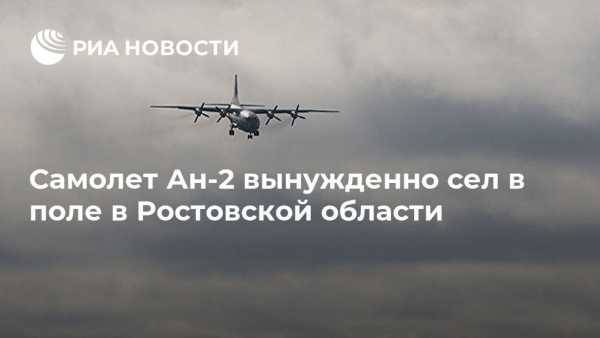 Самолет Ан-2 вынужденно сел в поле в Ростовской области