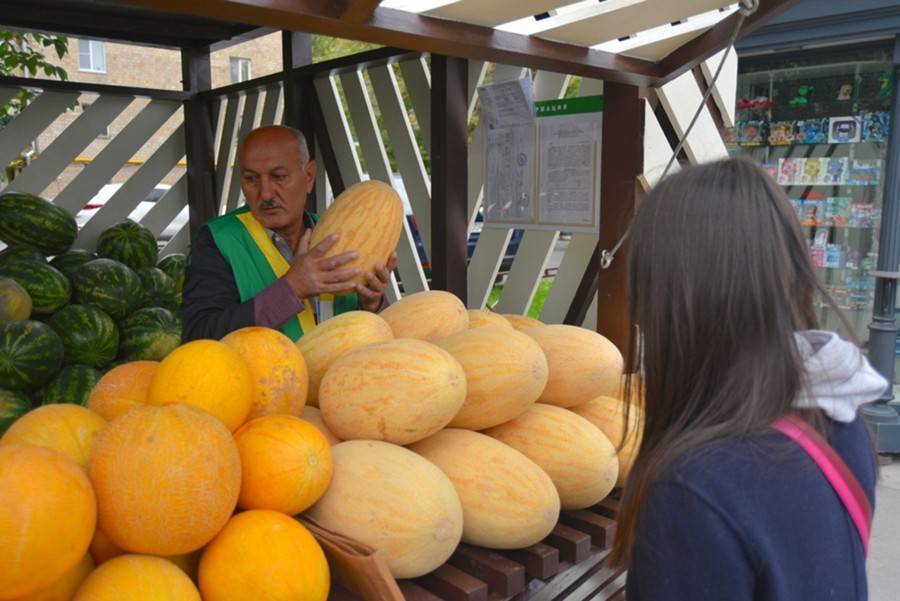 Сезон продажи арбузов и дынь начался в столице