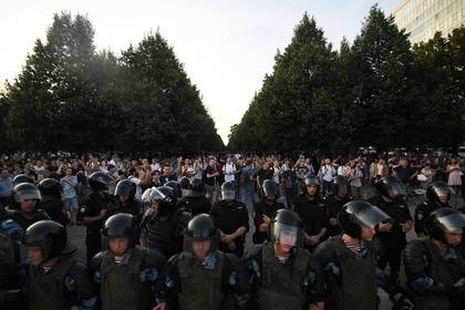 Участников несогласованной акции в центре Москвы посчитали
