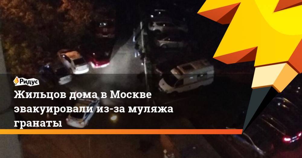 Жильцов дома в Москве эвакуировали из-за муляжа гранаты. Ридус