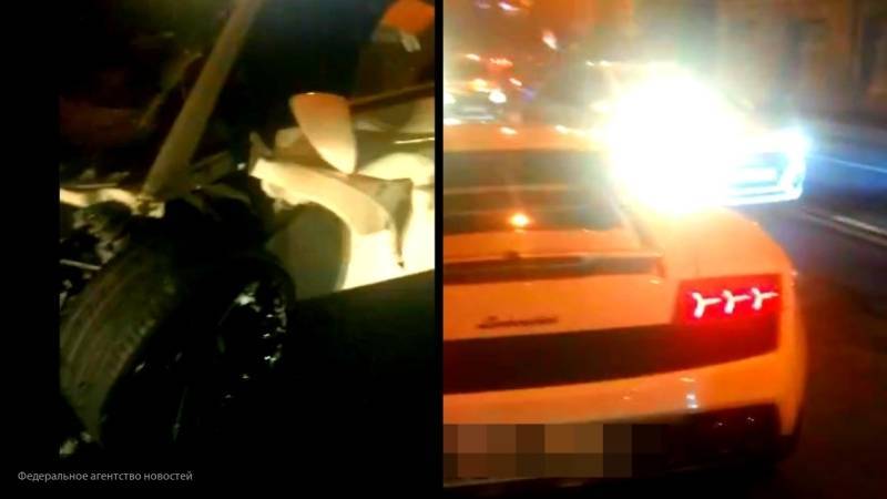 Опубликовано видео с места ДТП в Москве, в котором пострадали два человека
