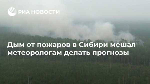 Дым от пожаров в Сибири мешал метеорологам делать прогнозы