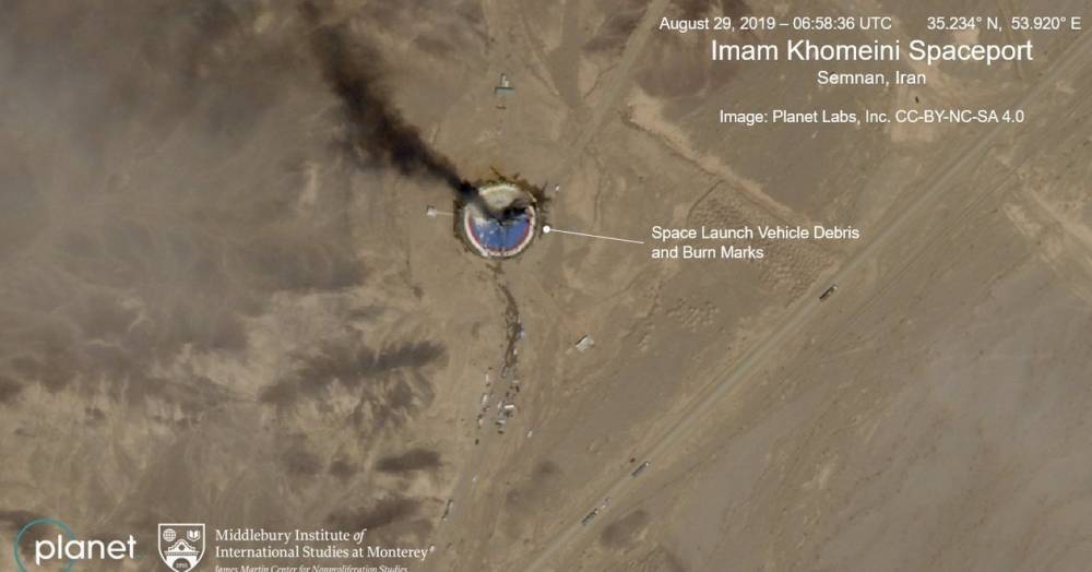 Иранская ракета-носитель взорвалась на&nbsp;космодроме