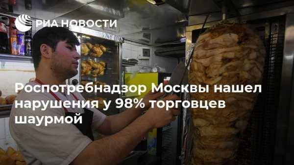 Роспотребнадзор Москвы нашел нарушения у 98% торговцев шаурмой