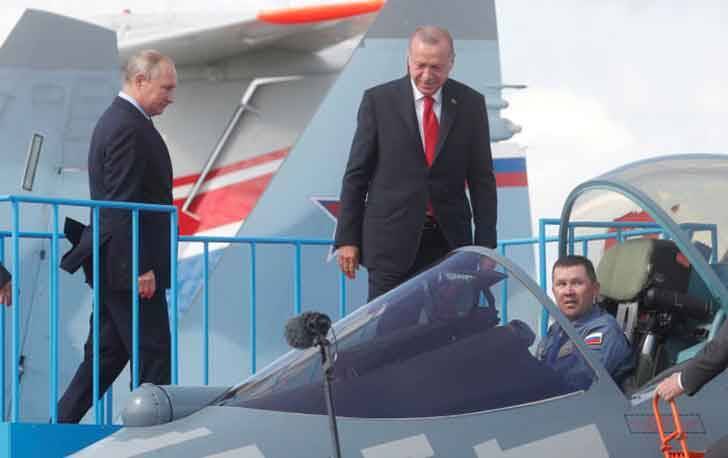 Эрдоган заявил о начале переговоров о покупке российских истребителей Су-35 и Су-57
