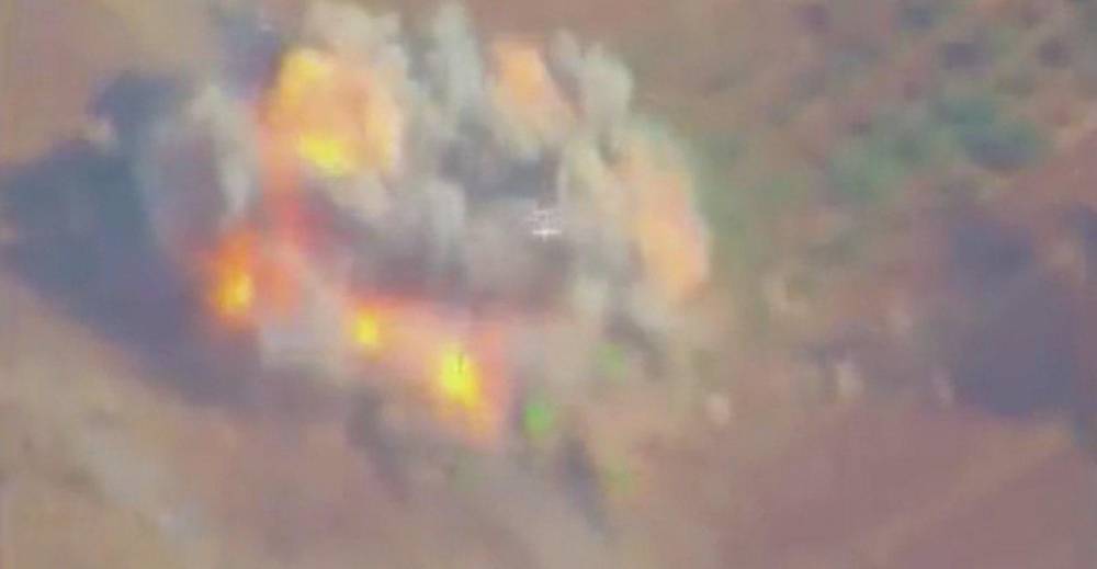 Минобороны показало видео уничтожения артиллерии боевиков Сирии