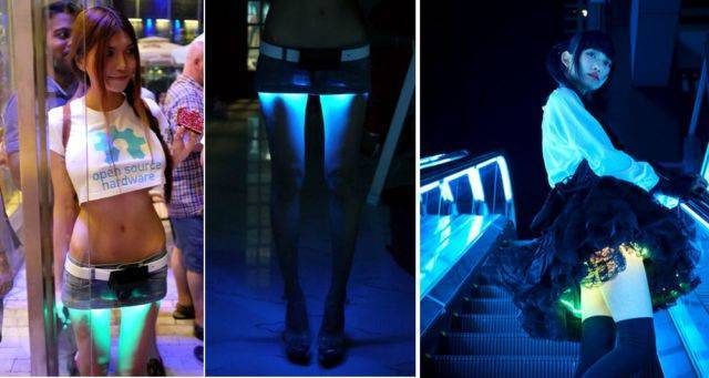 Китайский бьюти-тренд сезона: юбки со светодиодной подсветкой