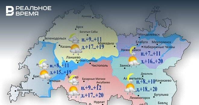 Температура в Татарстане поднимется до +20 градусов