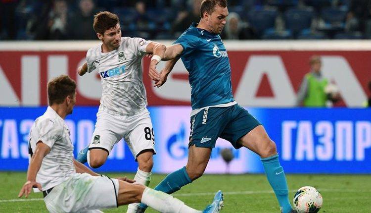 Дзюба спас «Зенит» от поражения в матче с «Краснодаром»